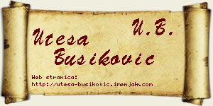 Uteša Bušiković vizit kartica